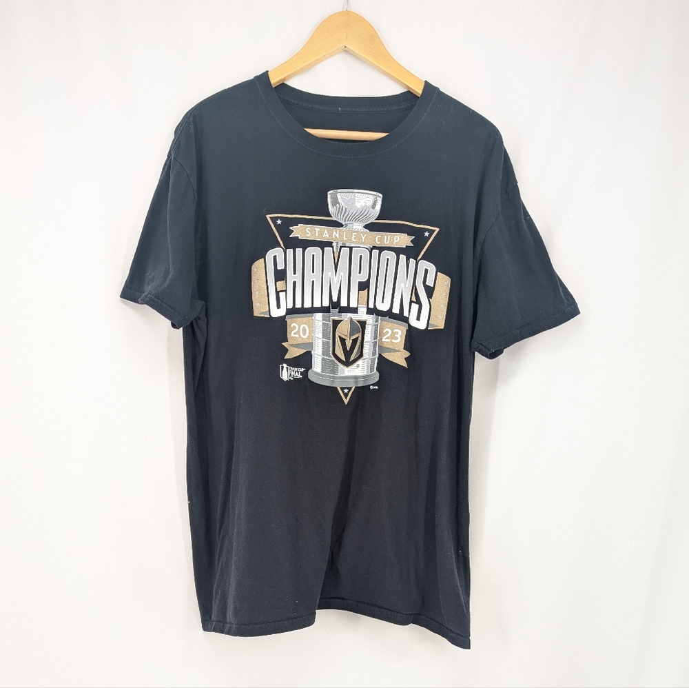 3/$20 Vegas Golden Knights 2023 Stanley Cup Champions Black Size XL